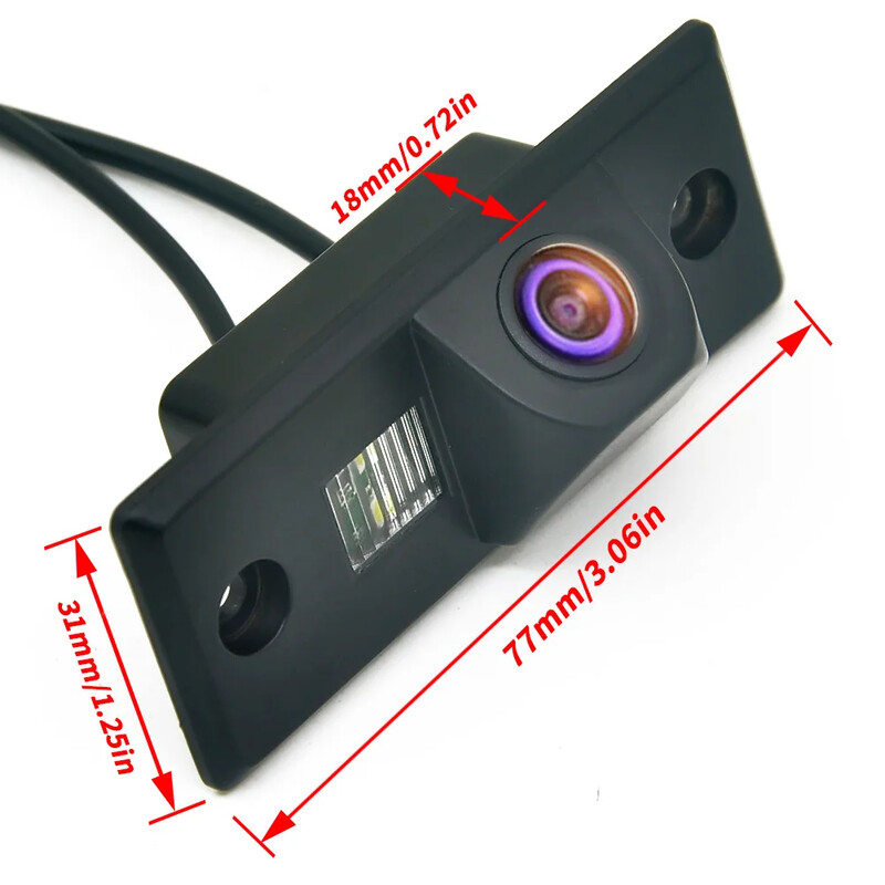 170° HD 1080P AHD halszem jármű tolatókamera VW Volkswagen Santana Polo(3C) Tiguan Touareg Passat B4 B5 Skoda Fabia