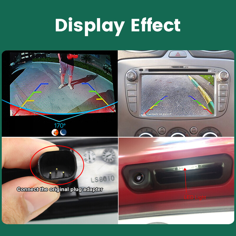 GreenYi 170 grādu 1920 x 1080 p AHD bagāžnieka rokturis automašīnas atpakaļskata kamera Ford Focus 3 MK3 C MAX transportlīdzekļa nakts redzamībai atpakaļgaitā