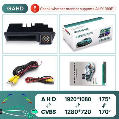 GreenYi 170° AHD 1080P auto tahavaatekaamera Audi A3 8P A6 C6 A1 Q7 A4 B7 B6 S5 A6L Q5 Night Vision tagurdussõidukile