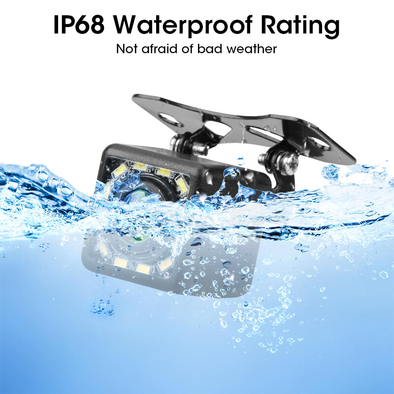 JMCQ 4/8/12 LED HD tolatókamera autós tolatókamera parkolókapcsolóval tolatókamerával vízálló éjszakai változat 170°