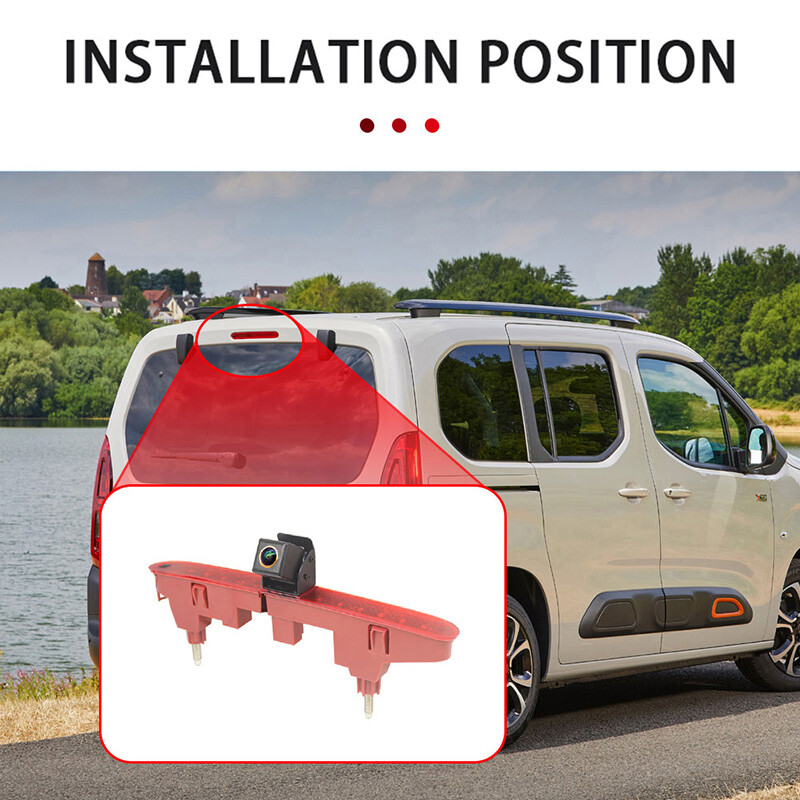 AHD 1080P automašīnas bremžu gaismas aizmugurējā skata atpakaļgaitas kamera Citroen Berlingo Peugeot Partner II 2008-2016 ūdensizturīgai rezerves kamerai