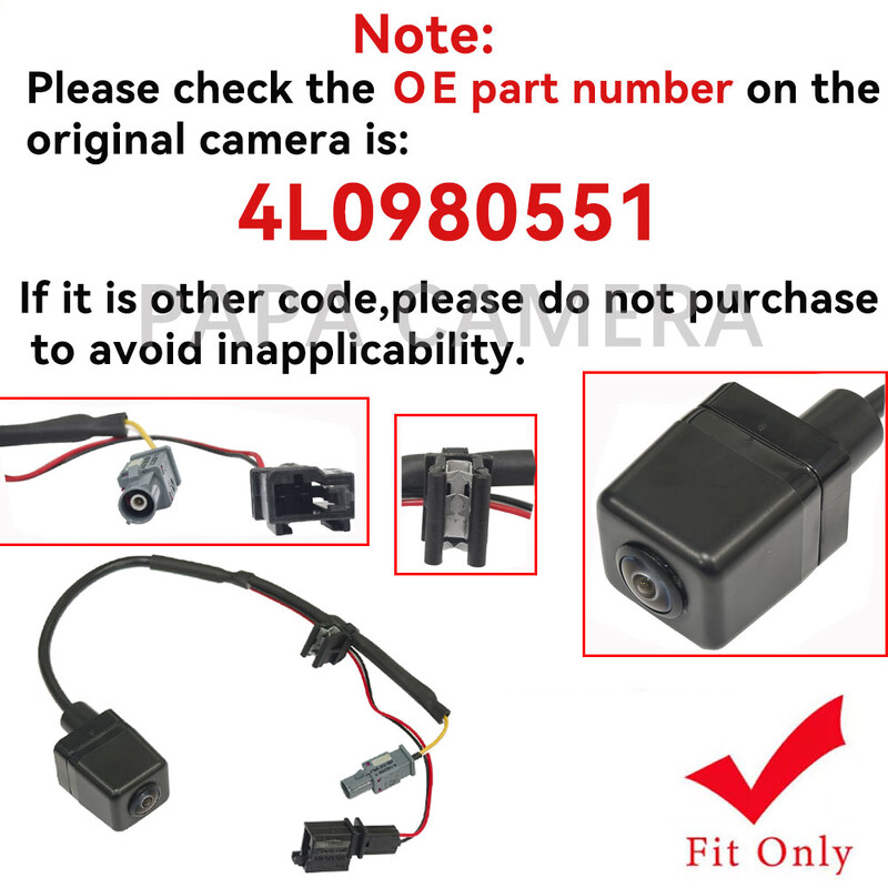 Ručka prtljažnika za stražnji pogled Kamera za vožnju unatrag za Audi Q7 A6 C6 A8 D3 4L0980551B 4L0980551D 4L0 980 551 4L0980551