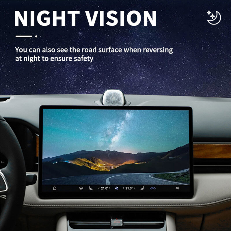 Automašīnas aizmugures skata atpakaļgaitas kamera 8 LED platleņķa HD ūdensnecaurlaidīga nakts redzamības universālā rezerves parkošanās kamera