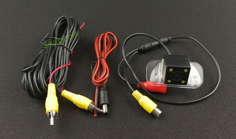 Automašīnas CCD HD 4 LED nakts redzamības rezerves atpakaļskata kamera parkošanās palīglīdzeklis ūdensizturīgs Mercedes Benz A / B klasei B200 B160