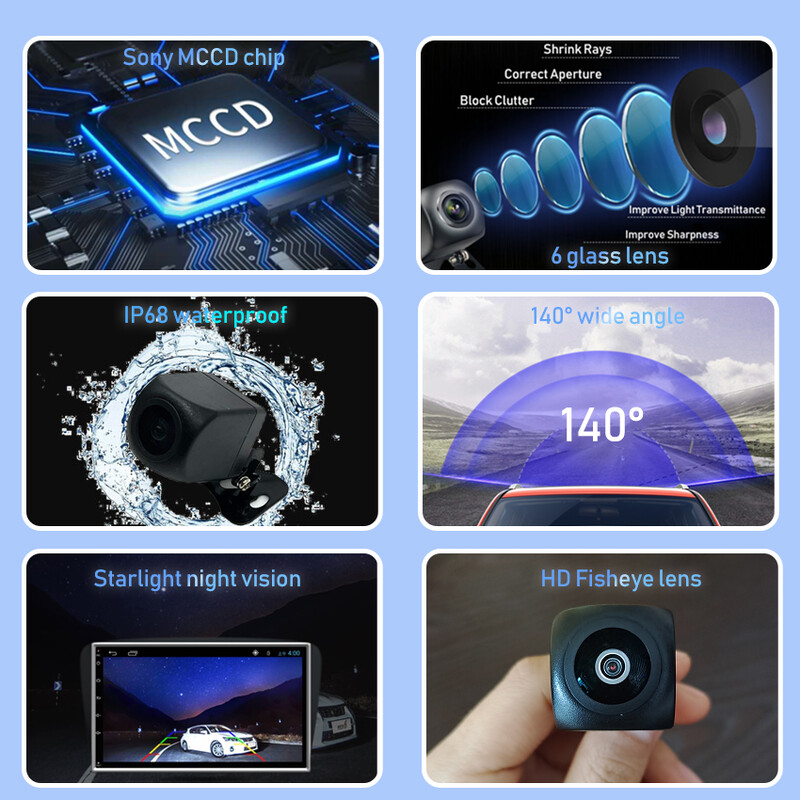 CCD Full HD Fisheye atpakaļskata kamera Honda Accord 6 Accord 7 1997~2007 4D sedana automašīnas atpakaļgaitas parkošanās monitors nakts redzamībai