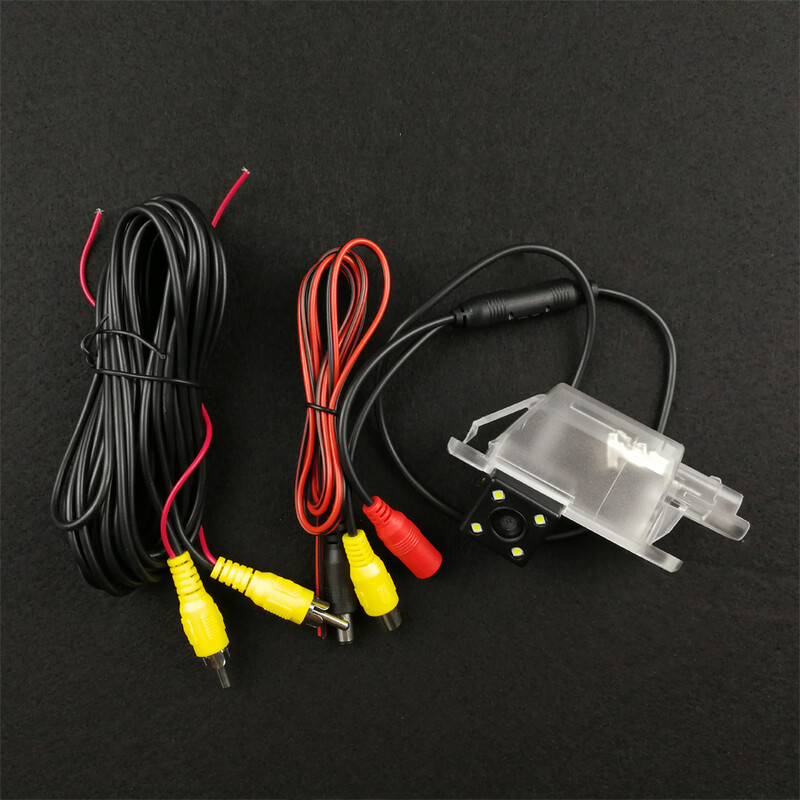 Paredzēts Peugeot 2008 2015 Car CCD 4 LED nakts redzamības rezerves atpakaļskata kamerai parkošanās atpakaļgaitas palīgierīce, ūdensnecaurlaidīga