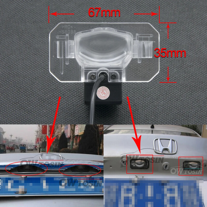 Owtosin tolatókamera Honda Civic MK7 2001-2005 2008 2009 Odyssey MK3 2005-2010 HR-V MK1 2000-2006 autó hátramenet monitorhoz