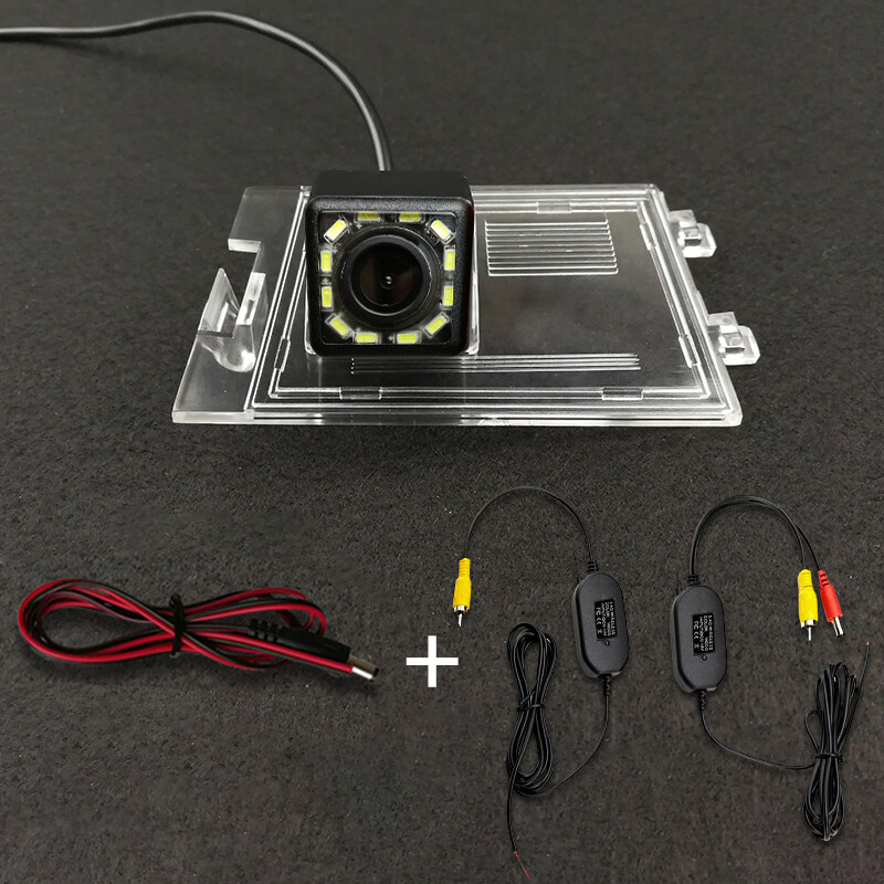 Bezvadu automašīnas CCD aizmugurējā kamera Fisheye 8 12 LED dinamiskā nakts redzamība priekš Jeep Compass Liberty Grand Cherokee Patriot 2009-2015