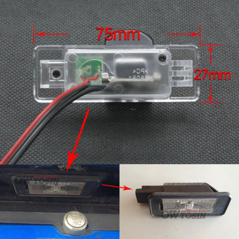 Owtosin HD 1280*720 Fisheye atpakaļskata kamera Citroen C5 MK2 2007-2017 Automašīnu transportlīdzekļu atpakaļgaitas stāvvietas piederumi