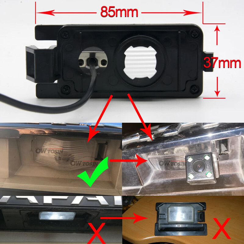 AHD 1280*720 kamera za vožnju unazad za Nissan Patrol model y61 automobil stražnji pogled, rezervno parkirno ogledalo, LCD monitor, bežični komplet