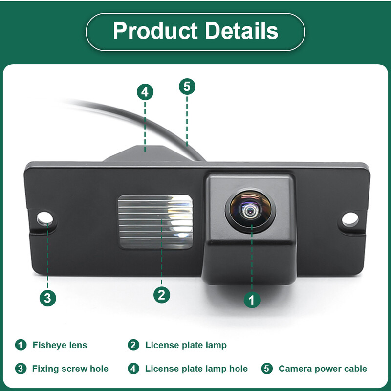 GreenYi 170 Degree 1920*1080P HD AHD éjjellátó jármű tolatókamera tolatókamera Mitsubishi Pajero 4 2006-2017 autóhoz