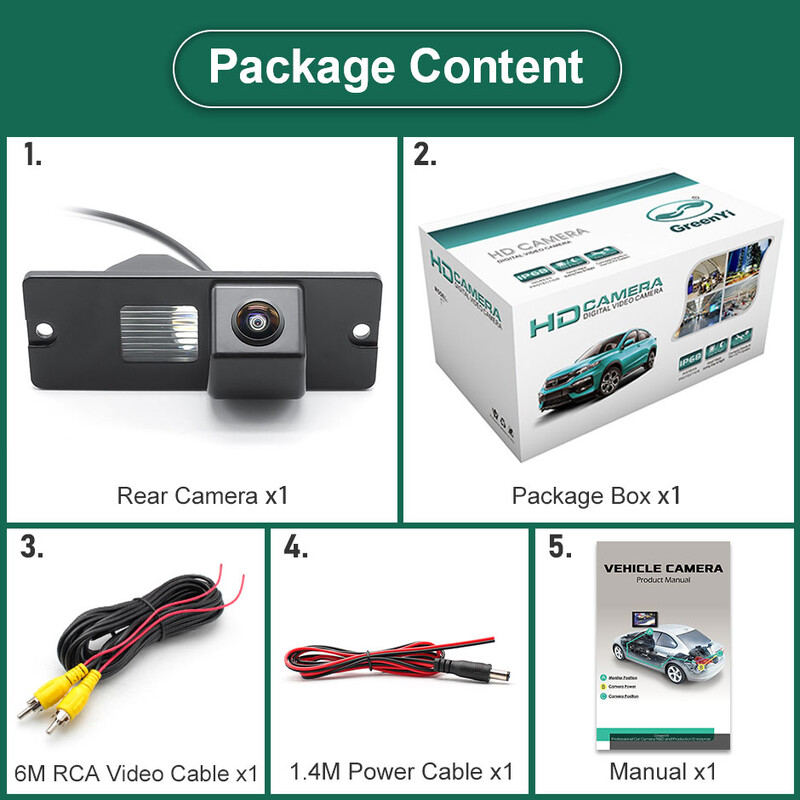 GreenYi 170 Degree 1920*1080P HD AHD éjjellátó jármű tolatókamera tolatókamera Mitsubishi Pajero 4 2006-2017 autóhoz