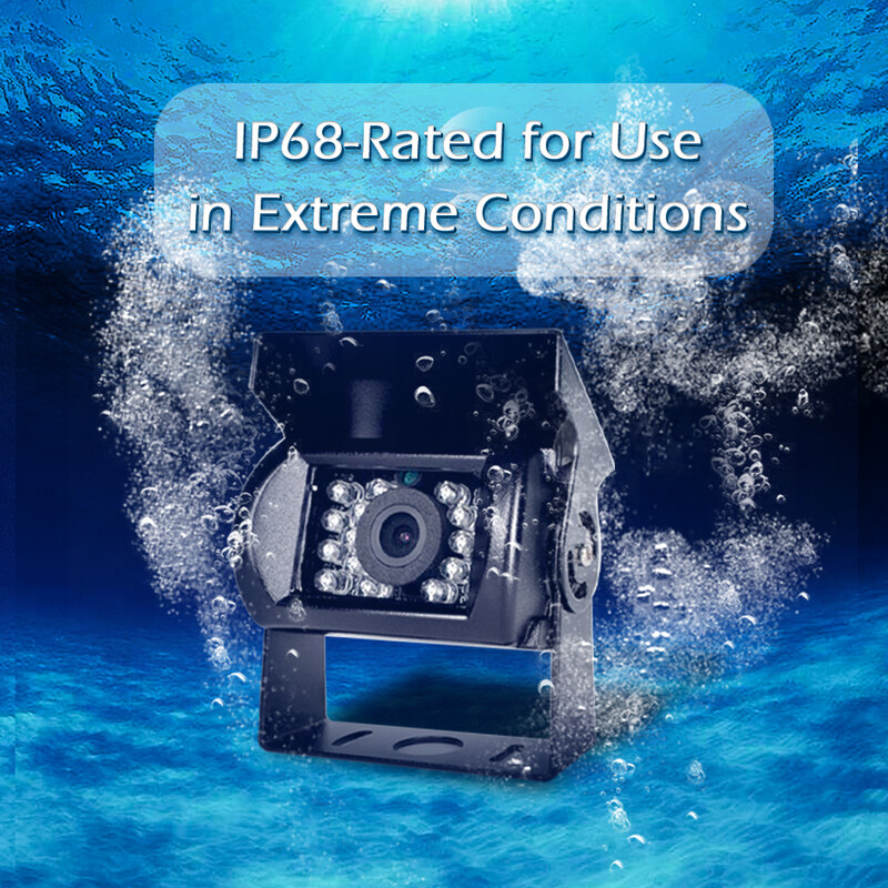 AHD 1080P teherautó tolatókamera nagy teherbírású 18 LED-es IR éjszakai vízálló jármű tolatókamera teherautóhoz/utánfutóhoz/felszedőhöz/hazajárműhöz