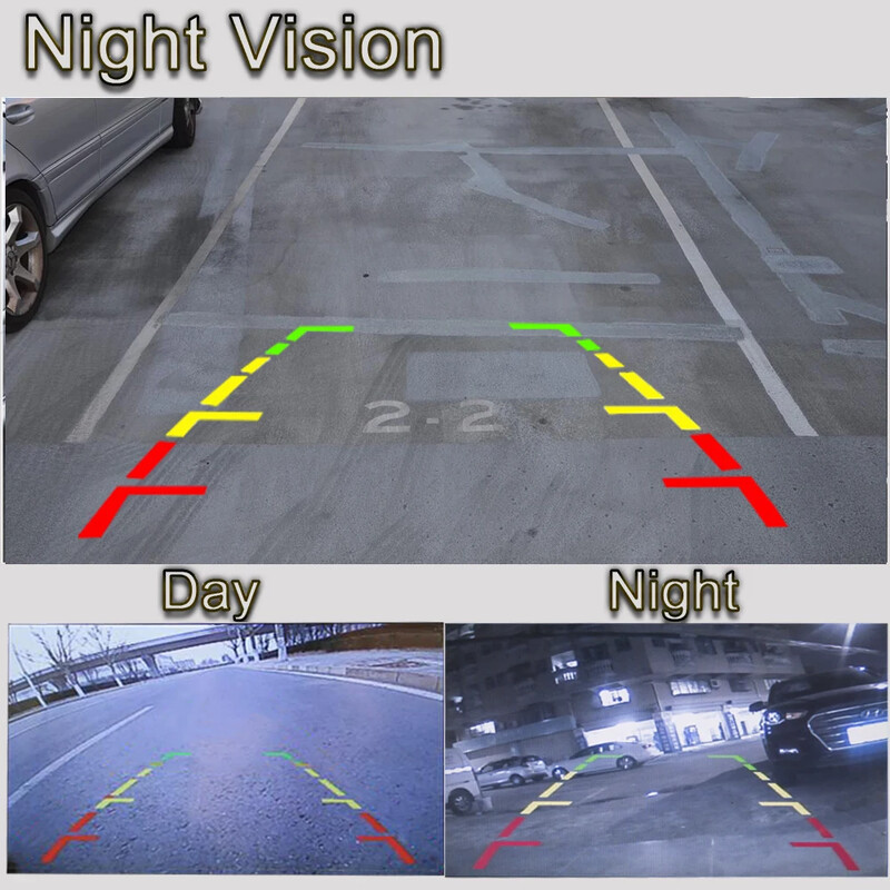 Σταθερή ή δυναμική τροχιά τροχιάς CCD Κάμερα οπισθοπορείας αυτοκινήτου για Audi A3/S3 2004-2009 A4 A5 A6 2004-2013 Q7 2003-2009 Οθόνη αυτοκινήτου