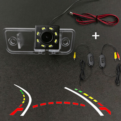 Juhtmeta auto CCD tagumine kaamera kalasilm 4 8 12 LED dünaamiline trajektoor Mercedes Benz Clk W209 W203 W219 E-klassi W211 2002-2008 jaoks