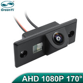 GreenYi 170° 1920*1080P HD AHD galinio vaizdo kamera, skirta VW Volkswagen Santana Polo(3C) Tiguan Touareg Passat B4 B5 Skoda Fabia