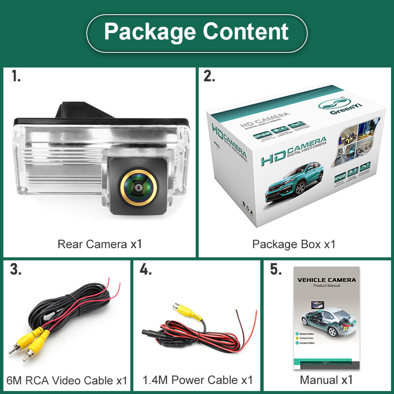 GreenYi 170° AHD 720P stražnja kamera za automobil za Toyotu Land Cruiser LC 100 120 200 Prado Reverse 4 pin Parking vozila