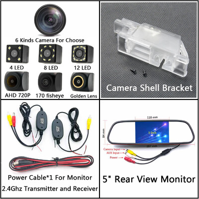 170-kraadine kalasilm 12LED AHD tahavaatekaamera Peugeot 508 301 406 408 308 208 3008 307 407 sedaani parkimispeegli monitorile
