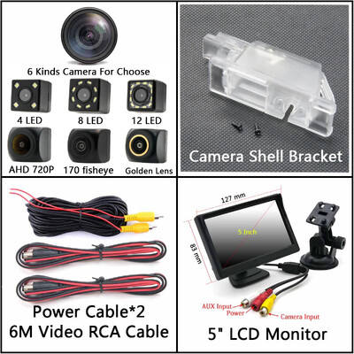 170-kraadine kalasilm 12LED AHD tahavaatekaamera Peugeot 508 301 406 408 308 208 3008 307 407 sedaani parkimispeegli monitorile