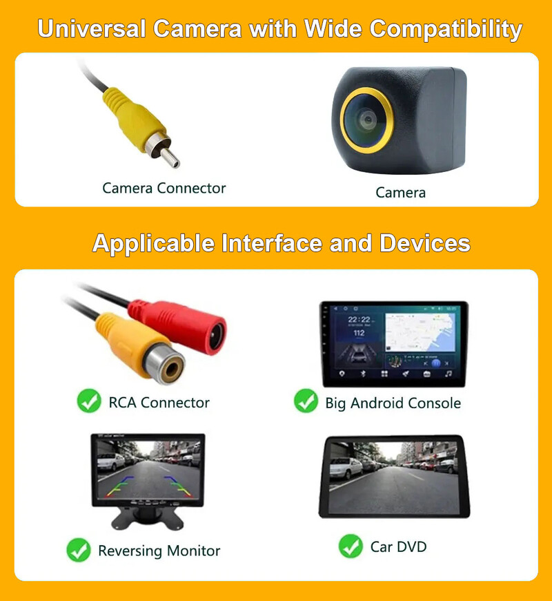 170° transportlīdzekļa AHD 1080P Golden Lens atpakaļskata kamera Kia Ceed SW JD 2012 2013 2014 2015 2016 2017 2018 atpakaļgaitas kamera