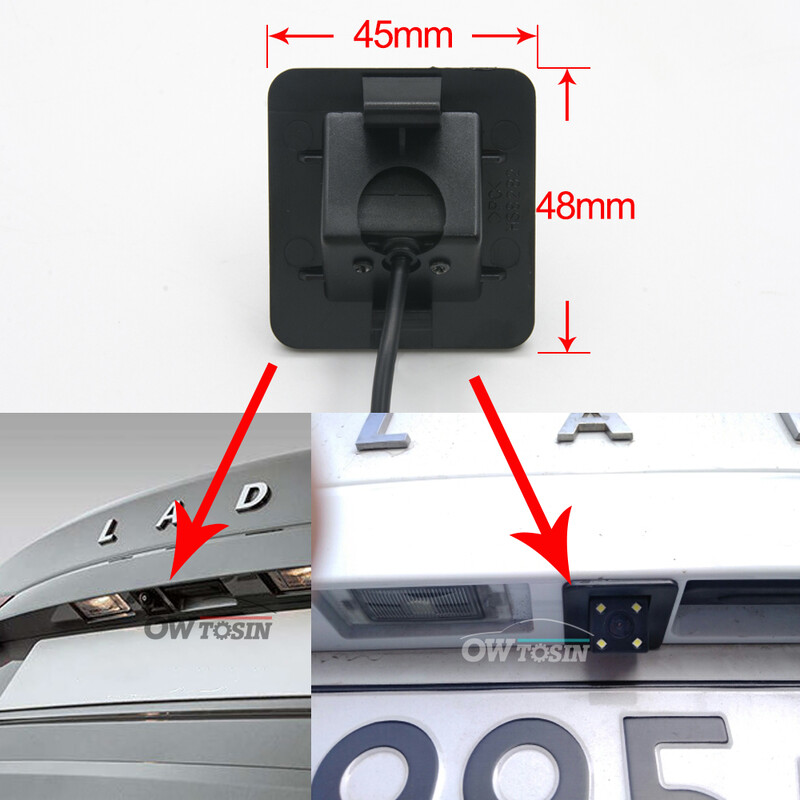 Owtosin HD 1280*720 Fisheye tolatókamera LADA VESTA SW/VESTA SW CROSS/VESTA SPORT autókhoz hátrameneti parkolási tartozékok