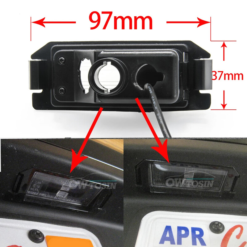 Owtosini tahavaatekaamera Kia Picanto/Morning TA JA 2011-2019 Rio R/Rio 3/Kia Pride UB 2011-2017 luukpära automonitori jaoks