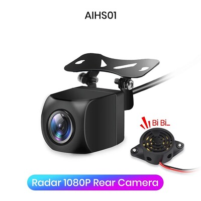 AWESAFE automobilio galinio vaizdo kamera AHD 1080P radaro signalizacija, atspari vandeniui 145° plataus kampo atvirkštinio atsarginio AI išmanioji kamera