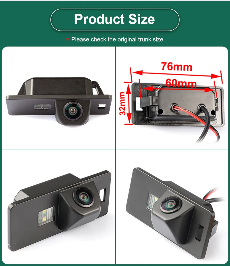 GreenYi AHD 1080P sõiduki öönägemisplaadi tagurduskaamera Audi TT S5 RS5 S6 S7 A5 A7 2011-2014 auto tahavaatekaamera jaoks