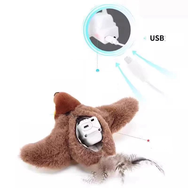 ✅Παιχνίδι με ηλεκτρικό τρέμουλο πουλί γάτα παιχνίδι γάτα που ουρλιάζει πουλί παιχνίδι γάτα παιχνίδι αυτοψυχαγωγίας ραβδί γάτας διασυνοριακή παρτίδα