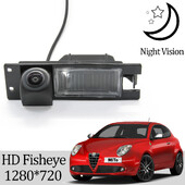 Owtosin HD 1280*720 Fisheye galinio vaizdo kamera, skirta Alfa Romeo MITO 2008-2018 Automobilių transporto priemonių atbulinės eigos statymo priedai