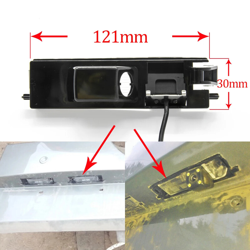 Fikseeritud või dünaamilise trajektooriga auto tahavaatekaamera Chery Tiggo T11/Tiggo FL 2007-2016 auto tagurpidi varuparkimismonitori jaoks