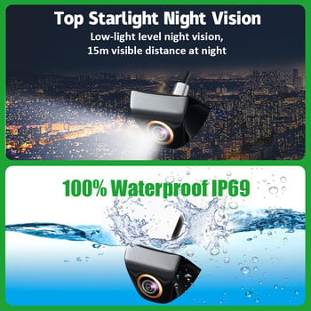 Κάμερα οπίσθιας όψης αυτοκινήτου SD-2 Full HD Night Vision waterpoof Κάμερα στάθμευσης οχήματος