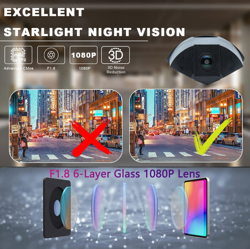 170° AHD 1920*1080P esi logoga kaamera Benz Vito Viano W205 W211 W212 W213 W164 W176 ABCEG GL SLK Clas sõiduki autokaamera jaoks