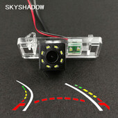 Vezeték nélküli autós CCD hátsó kamera Fisheye 4 8 12 LED Dynamic Peugeot 307 308 408 508 Nissan Sunny X-Trail QASHQAI Lifan Geely