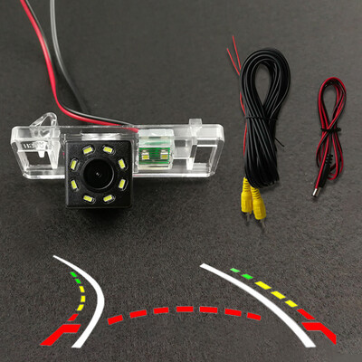 Vezeték nélküli autós CCD hátsó kamera Fisheye 4 8 12 LED Dynamic Peugeot 307 308 408 508 Nissan Sunny X-Trail QASHQAI Lifan Geely