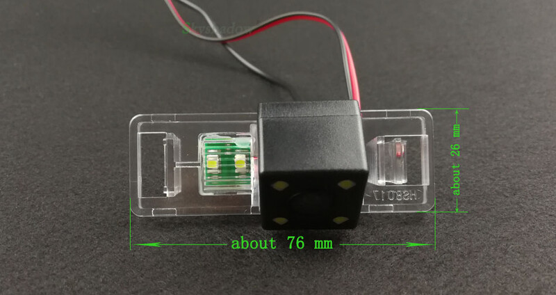 Vezeték nélküli autós CCD hátsó kamera Fisheye 4 8 12 LED Dynamic Peugeot 307 308 408 508 Nissan Sunny X-Trail QASHQAI Lifan Geely