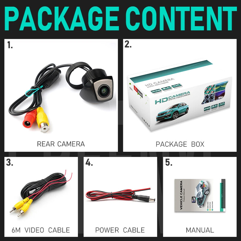 170-kraadine AHD 1920x1080P spetsiaalne sõiduki tahavaatekaamera BMW 1/2/3/4/5/6/7 seeria X3 X5 X6 E53 E70 E71 E72 E83 autole