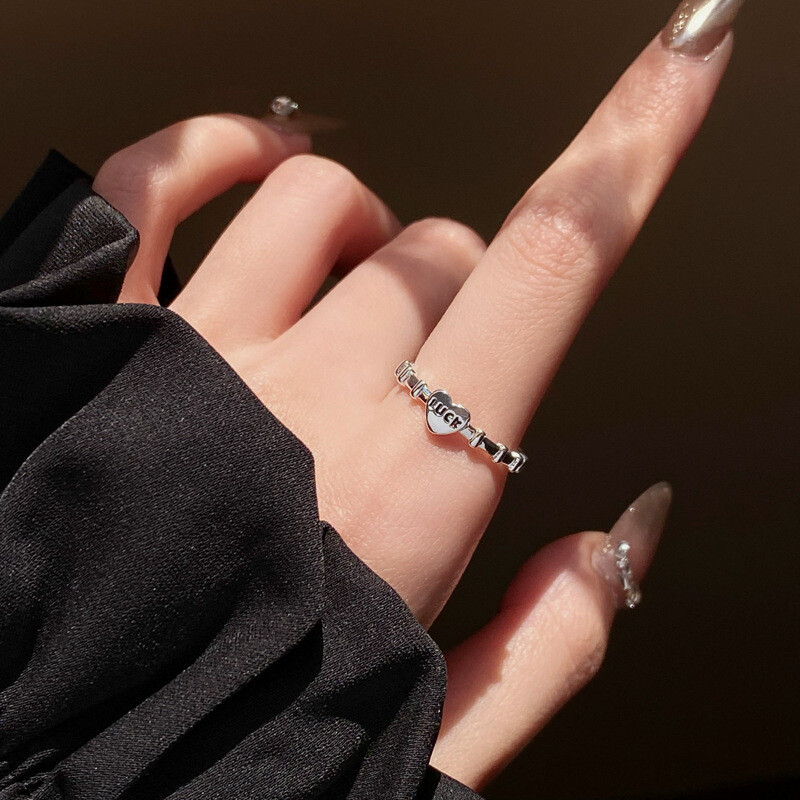 Lagani luksuzni cirkonski retro križni šuplji prsten hladnog stila osobnosti prsten s otvorenim kažiprstom Korejski ins univerzalni ručni nakit