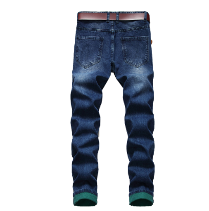 Pārrobežu novēlējumi ārējās tirdzniecības stila vīriešu slaidi taisni saplēsti džinsi modernas vīriešu džinsa bikses