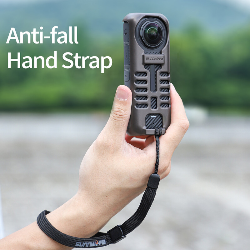 Insta360 X4 grafeenjahutusega kaitsekatte tarvikud Insta 360 X4 kaamerale kukkumisvastane kaitseümbris koos kaelapaelaga