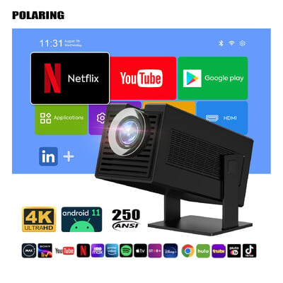 Polaring P50Mini Android projektor AllWinner H713 6G Wifi BT 350Ansi Cinema Home Keystone HDMI Proyector 1080P 4K projektor