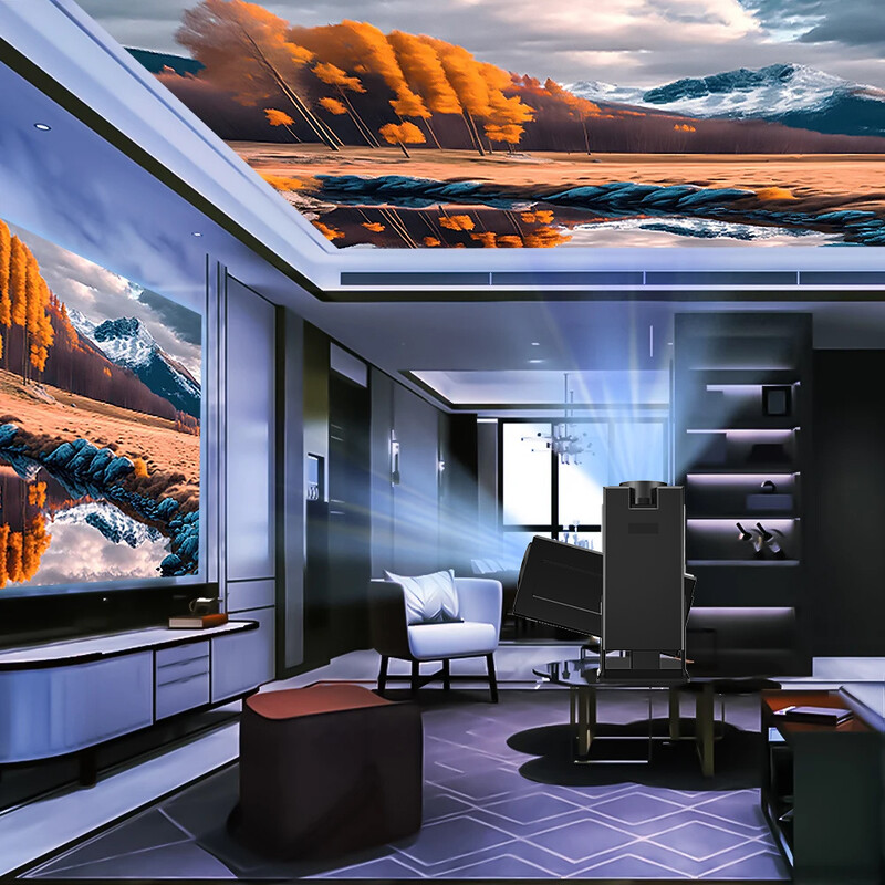 Proiector Android Polaring P50Mini AllWinner H713 6G Wifi BT 350Ansi Cinema Home Keystone Proiector HDMI 1080P 4K