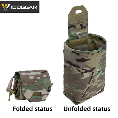 IDOGEAR Tactical sulankstomas perdirbimo maišelis, patvarus MOLLE lašinamas maišelis Mini 35116