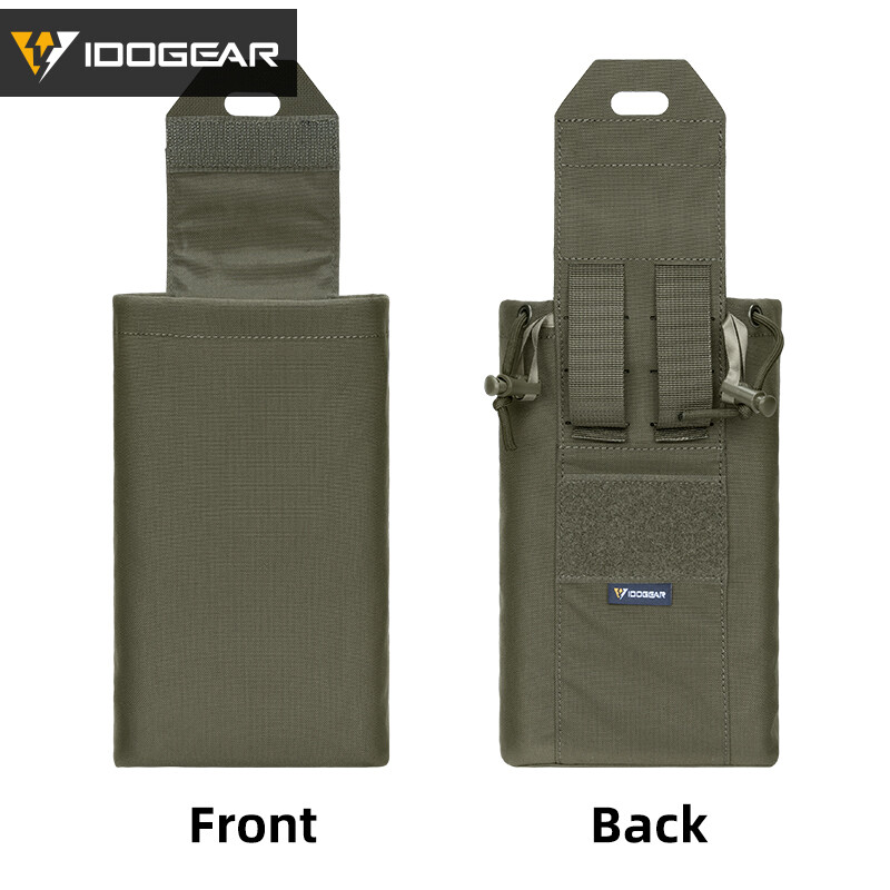 IDOGEAR Tactical kokkupandav taaskasutuskoti prügikott MOLLE Drop Pouch vastupidav mini 35116