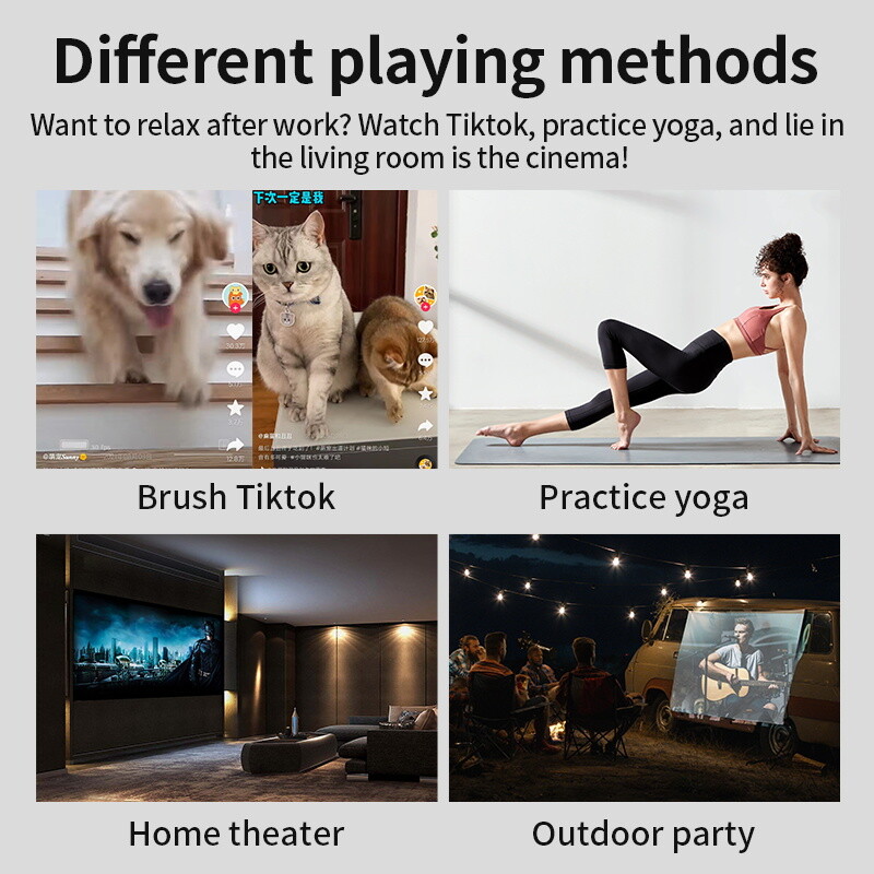 Salange P35 Android 10 Projector WIFI Φορητό MINI Video Beamer Smart TV 1280*720dpi για Ταινία παιχνιδιού Home Cinema 1080P 4K Βίντεο