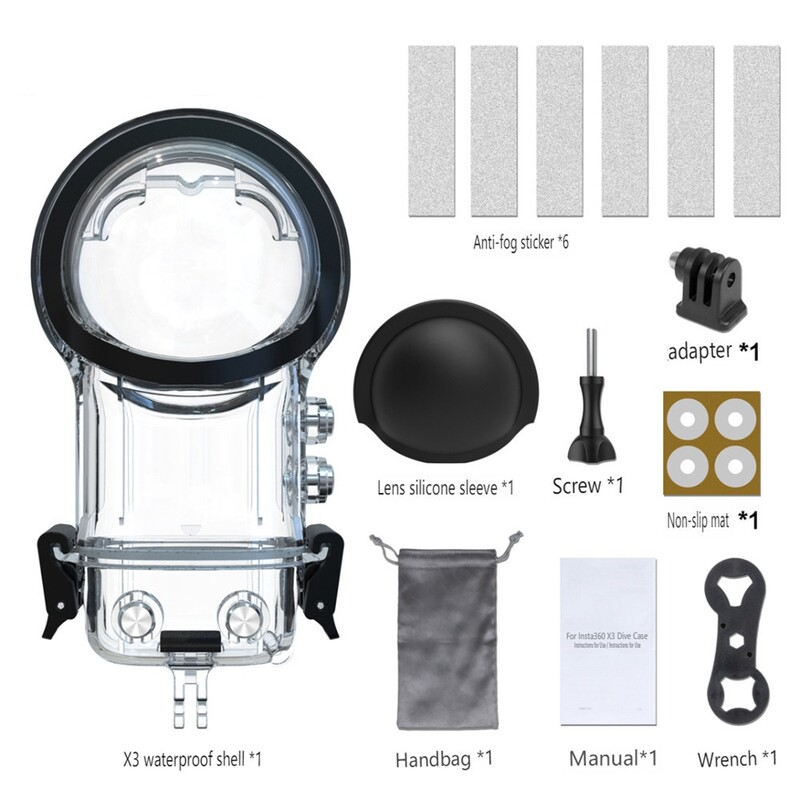 Veealune 50M sukeldumisümbris Insta 360 X3 korpuse karbi veekindla ümbrise sukeldumiskest Insta360 X3 kaamera tarvikute jaoks