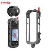 Flymile metalinis rėmas, skirtas Insta360 X4 Triušio narvelio išsiplėtimas, atsparus smūgiams su šaltu batu 1/4, skirtas Insta360 X4 veiksmo kameros priedui