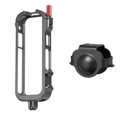 Flymile metalinis rėmas, skirtas Insta360 X4 Triušio narvelio išsiplėtimas, atsparus smūgiams su šaltu batu 1/4, skirtas Insta360 X4 veiksmo kameros priedui