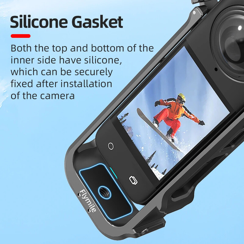 Flymile metallraam Insta360 X4 Rabbit Cage Expansion Põrutuskindel külmakingaga 1/4 Insta360 X4 action-kaamera tarvikule