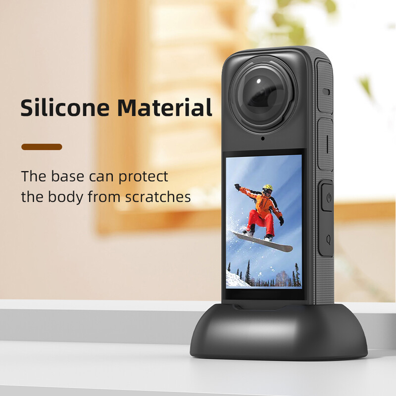 Flymile`i lauaarvuti alus Insta360 X4 kaamera tugi jaoks, silikoonist alus, kiirkinnitusega kaasaskantav spordikaamera tarvikud